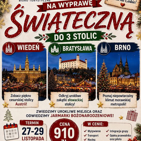 Świąteczna wyprawa do 3 stolic
